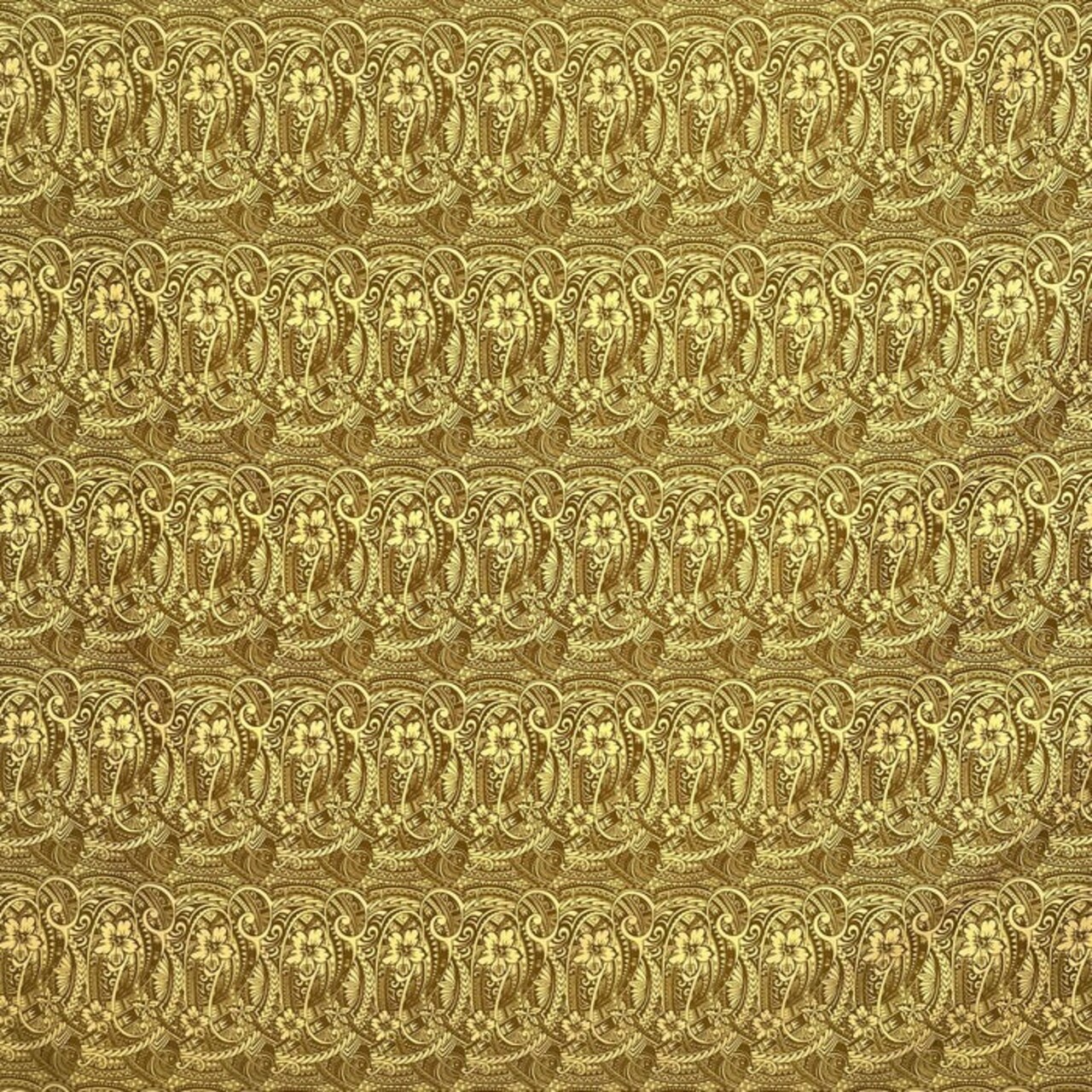 1 Yard Mini Hibiscus Flowers Polynesian Tattoo Fabric, 100% Polyester, 60 Inches Width